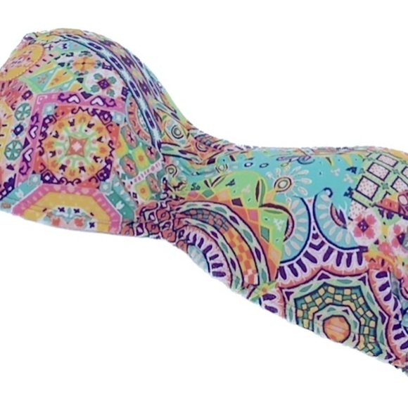 BLEU BY ROD BEATTIE Seriously Sunny Bandeau Bikini Top Multi swimsuit Ne… - Picture 11 of 16